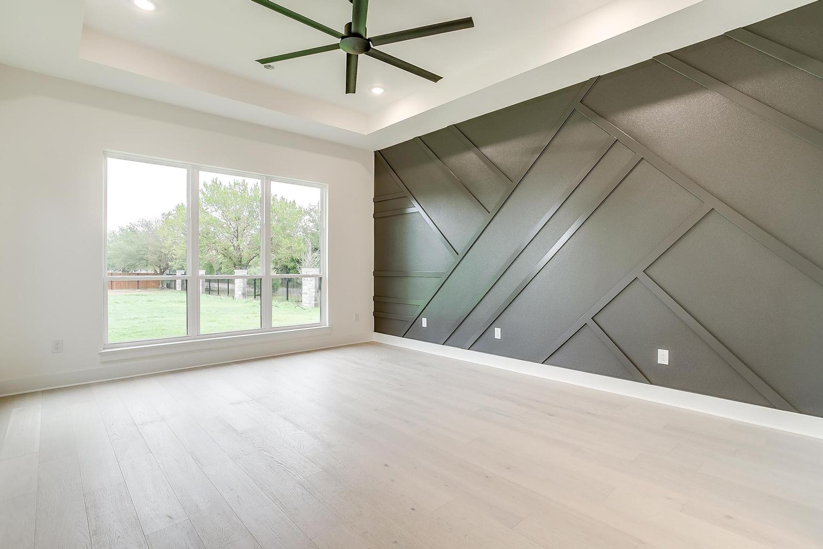 Open concept living space in modern custom home Fort Worth Texas
